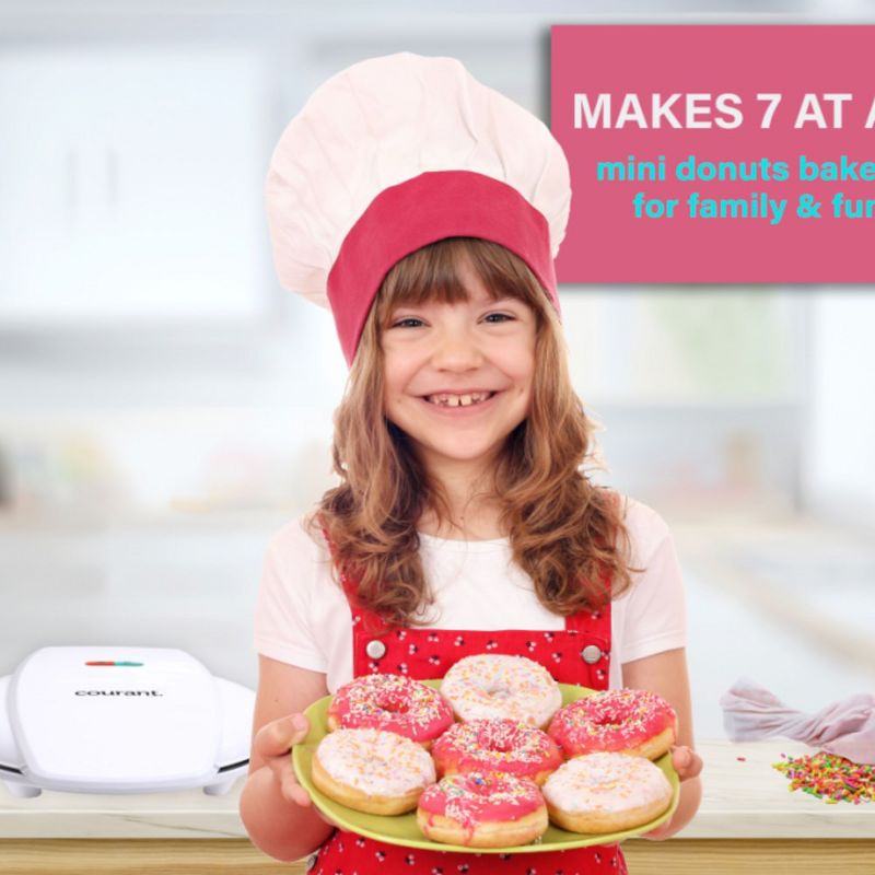 Courant Mini Donut Maker (White) with Food Board Included, 3 of 4