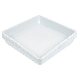 Unique Bargains Indoor Outdoor Plastic Square Flower Drip Trays Plant Pot Saucer 4 Pcs - 1 of 4
