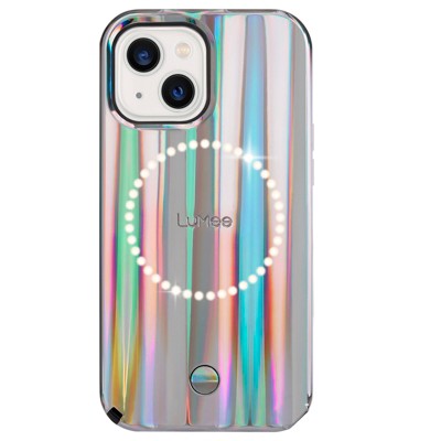 LuMee Halo by Paris Hilton Apple iPhone 13 Mini and 12 Mini Light Up Selfie Case - Holographic