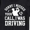 Men's - Instant Message - Sorry Missed Call Driving Golf Short Sleeve Graphic T-Shirt - 2 of 4