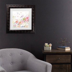 Trademark Fine Art Sheila Golden Dragonfly Garden Serenade Matted Framed Art - 1 of 4