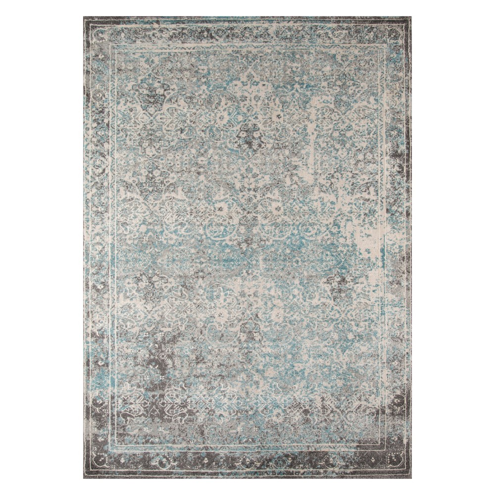  Burst Loomed Accent Rug Turquoise