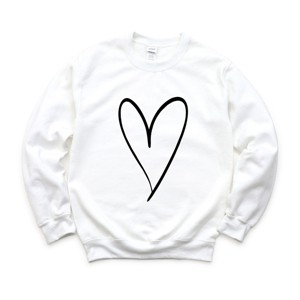 Simply Sage Market Hand Drawn Heart Sweatshirt - 1 of 4