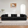 KTMBDW Boneless Couch with Chaise, Comfy Cloud Modular Sofa Teddy Foam Sectional Couches for Living Room, No Assembly Required - 2 of 4
