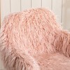 PAGED Home Office Chair Modern Faux Fur Gaming Chair with Chrome Base, Vanity Chairs for Bedroom, Home Office - 3 of 4