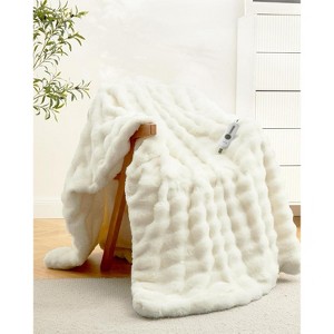 TackView Heated Blanket,Faux Rabbit Fur, Overheat Protection &  Auto-Off,Machine Washable - 1 of 4