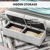 Sapphtopaz Storage Bench Ottoman with Storage Metal Frame Button Tufted End of Bed Bench for Bedroom and Entryway - 4 of 4