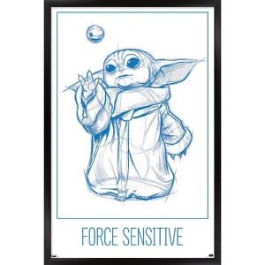 Trends International Star Wars: The Mandalorian: Grogu Moments - Force Sensitive Framed Wall Poster Prints - 1 of 4