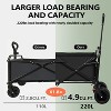 Bestier Collapsible Wagon with Wheels, 220 lbs Foldable Wagons Carts with Flexible Handle, Portable Folding Utility Beach Cart for Shopping Camping - 4 of 4