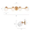 LNC Charm 33-in 4-Lights Gold and Clear  Glass Novelty Transitional Vanity  Lights - 3 of 4
