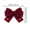 INSPIRE CHIC Women's Heart Shaped Decoration Bow Cute Elegant Preppy Brooch Pin Bow Tie - 2 of 4