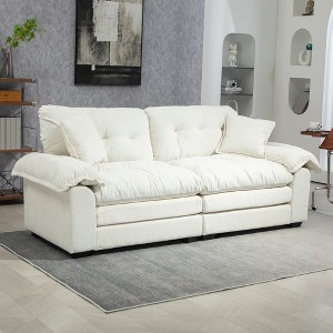 NicBex 84 Inch Loveseat,Modern Chenille Loveseat Sofa with 2 Throw Pillows & Memory Foam,Upholstered 2-Seater Couch for Living Room - 1 of 4