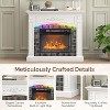 VINGLI 43'' Fireplace TV Stand for up to 55 inch TVs, Electric Fireplace with Mantel, Modern Entertainment Center with Adjustable LED Lights Strips - 3 of 4