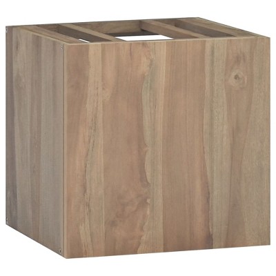 vidaXL Wall-mounted Bathroom Cabinet 18.1 in.x10 in.x15.7 in. Solid Wood Teak