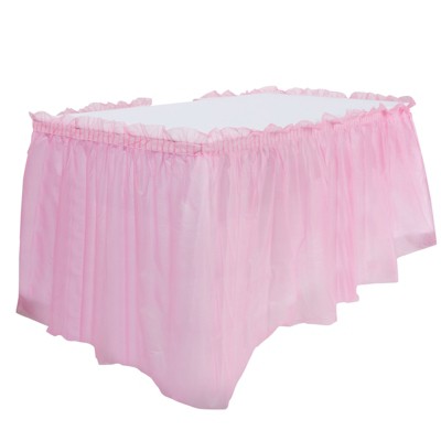 Juvale 6 Pack Pink Plastic Table Skirt for Birthday Party, Baby Shower, Wedding (108 x 54 In)