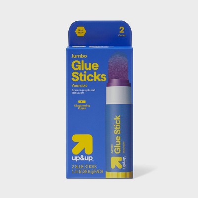 2ct Jumbo Glue Sticks Disappearing Purple - up&up™