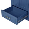 INFURNIC Vanity Tables, Elegant Compact Bathroom Vanity with Ample Storage for Small Spaces and Easy Maintenance, Dark Blue, 18.3"*24"*34.3" - 4 of 4