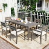 Syemin Patio Seating Sets Rattan Furniture Set Table Chairs,Set with Cushions Outdoor, Cushioned Sofa Armrest Garden, Brown, 27.5"*27.5"*31.1" - 2 of 4