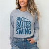 Simply Sage Market Women's Graphic Sweatshirt Hey Batter Batter Wavy - 3 of 4