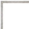 37" x 25" Non-Beveled Shiplap White Narrow Wood Wall Mirror - Amanti Art: Modern Rectangle, Includes Mounting Hardware - 3 of 4