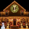 Syemin Wreaths 48in Christmas Wreath Artificial Xmas Wreath 450 PVC Tips for Front Door Gate Wall Xmas Party Decorations, Green, 5"*48"*48" - 4 of 4