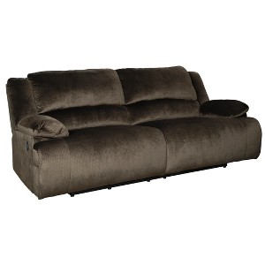 Clonmel Two Seat Reclining Power Sofa Chocolate Brown - Signature Design by Ashley, Brown Brown