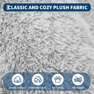 Human Dog Bed, 67” x43” x8” Large Gaint Shared Bed for Adult & Pets, Faux Fur Removable Nap Bed Bean Bag Bed with Pillow - 1 of 4