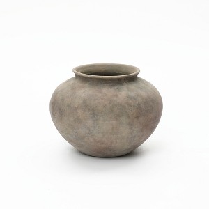 LuxenHome Rustic Ceramic Vase, Terracotta Pot with Earthy Gray-Brown Finish, Handcrafted - 1 of 4