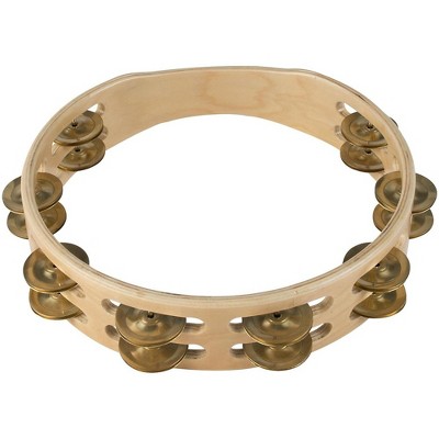 Sound Percussion Labs Baja Percussion Double Row Headless Tambourine with Brass Jingles 10 in. Natural