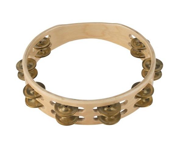 Sound Percussion Labs Baja Percussion Double Row Headless Tambourine with Brass Jingles 10 in. Natural