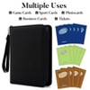 Itopfox Premium 4 Pocket Zip Card Binder for 320 Cards, Portable PU Collector Album for MTG, TCG, Sports & Game Cards, Black - 3 of 4