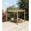 Acekool Aluminum Pergola with Retractable Canopy, Modern Outdoor Sun Shade Shelter - 2 of 4