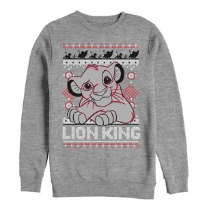 Men's Lion King Ugly Christmas Simba Sweatshirt - 1 of 3
