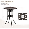 VINGLI Outdoor Bar Table, Cast Aluminum Bar Height Patio Table with Umbrella Hole, Patio Dining Table Tall Bistro Table for Garden Porch Yard Balcony - 3 of 4