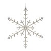 Jeweled Metal Snowflake Ornament Set – 14"H Silver Christmas Decorative Ornaments (Set of 6) by Melrose - 2 of 4