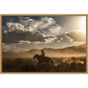 Amanti Art Cowboy By Day and Night I by PHBurchett Framed Canvas Wall Art - 1 of 4