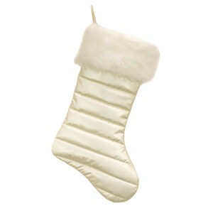 20" White HGTV Home Collection Puffy Coat Stocking - National Tree Company - 1 of 4