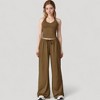 Anna-Kaci Active Women's Wide Leg Lounge Pants with Drawstring Waist and Relaxed Fit for All-Day Comfort - 2 of 4