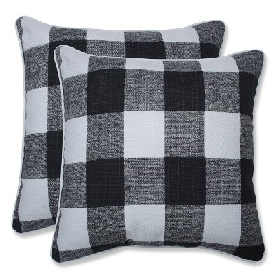 16.5" 2pk Anderson Throw Pillows Black - Pillow Perfect