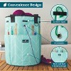 PAVILIA Knitting Bag Crochet Organizer, Yarn Storage Tote Accessories Supplies Project Case, Holder Grommets, Needles Hooks Essential - 3 of 4