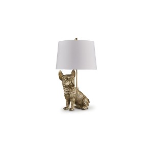 Signature Design by Ashley Wadeland Table Lamp, Gold Finish, 26" Tall, French Bulldog Base - 1 of 4