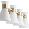 Quorum Lighting Beldar 4 - Light Vanity in  Aged Brass - 4 of 4