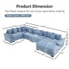 Aukfa Oversized Cloud Modular Corduroy Sofa Sectional with Ottoman - Reversible Deep Seat Couch for Living Room - 4 of 4