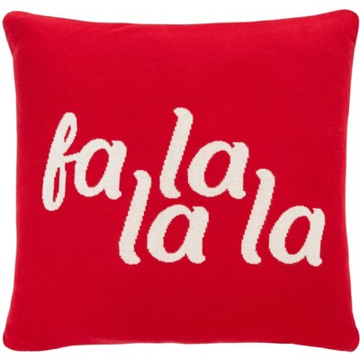 Carols Pillow - Red - 20" X 20" - Safavieh