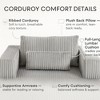 Kumasinova All-Foam Corduroy Upholstered Single Sofa,Modular Deep-Seat Floor Couch with Ottoman,62.6" Modern Boneless Couch for Living Room - 4 of 4