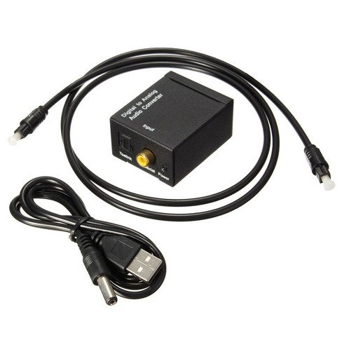 Optical SPDIF / Coaxial to RCA Analog Audio Converter with 3.5mm Output