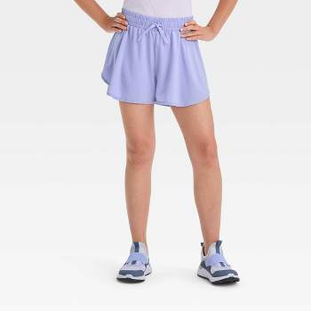 NEW All In Motion Girls' Double Layered Run Shorts Size XL (14/16