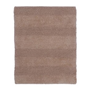 Knightsbridge Stylish Comfortable Traditional New Tile Design 2 PC Cotton Bath Rug Set 20" X 30" & 24" X 40" Natural - 1 of 4