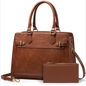 Purses and Handbags for Women, Tote Shoulder Bag Satchel Purse and PU Leather - 1 of 4