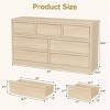 Dresser Chest of Drawers, Modern Double Dresser Organizer with Concave Handles, Wooden Chest of Drawers for Bedroom - 3 of 4